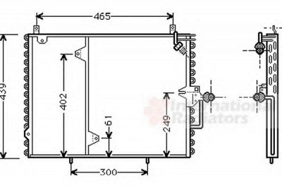 VAN WEZEL 30005160 -  Конденсатор, кондиционер
